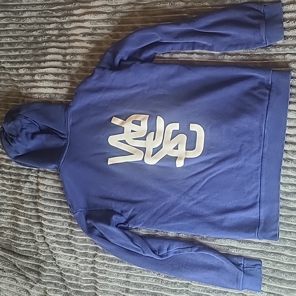 WESC Zip Up Hoodie Navy Blue Size Medium. - Picture 2 of 4